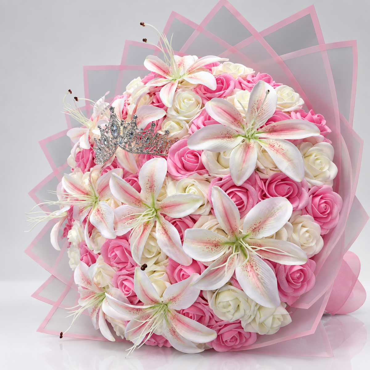 Mischrosen X Lilien Bouquet