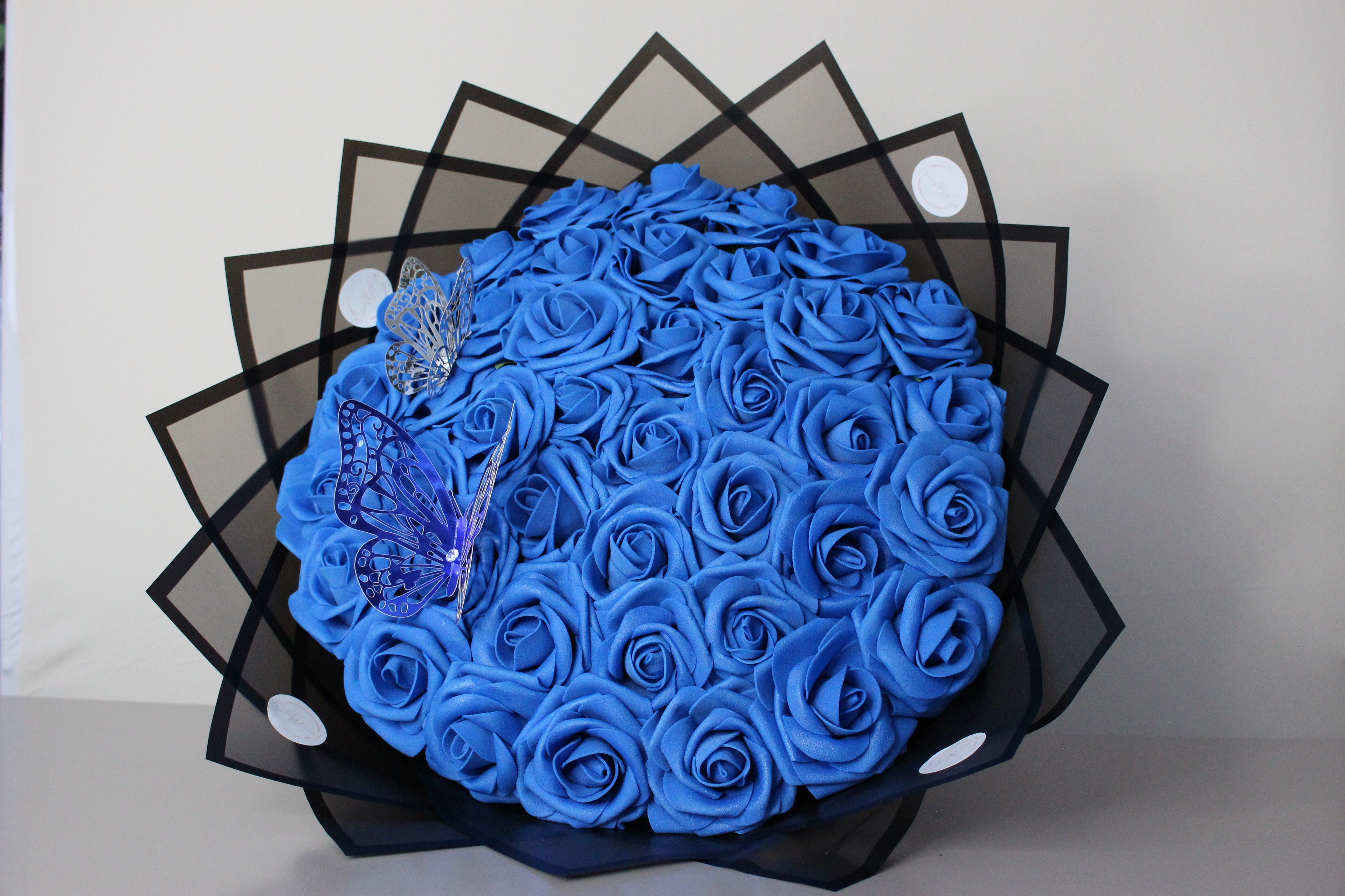 Blau - Rosen Bouquet