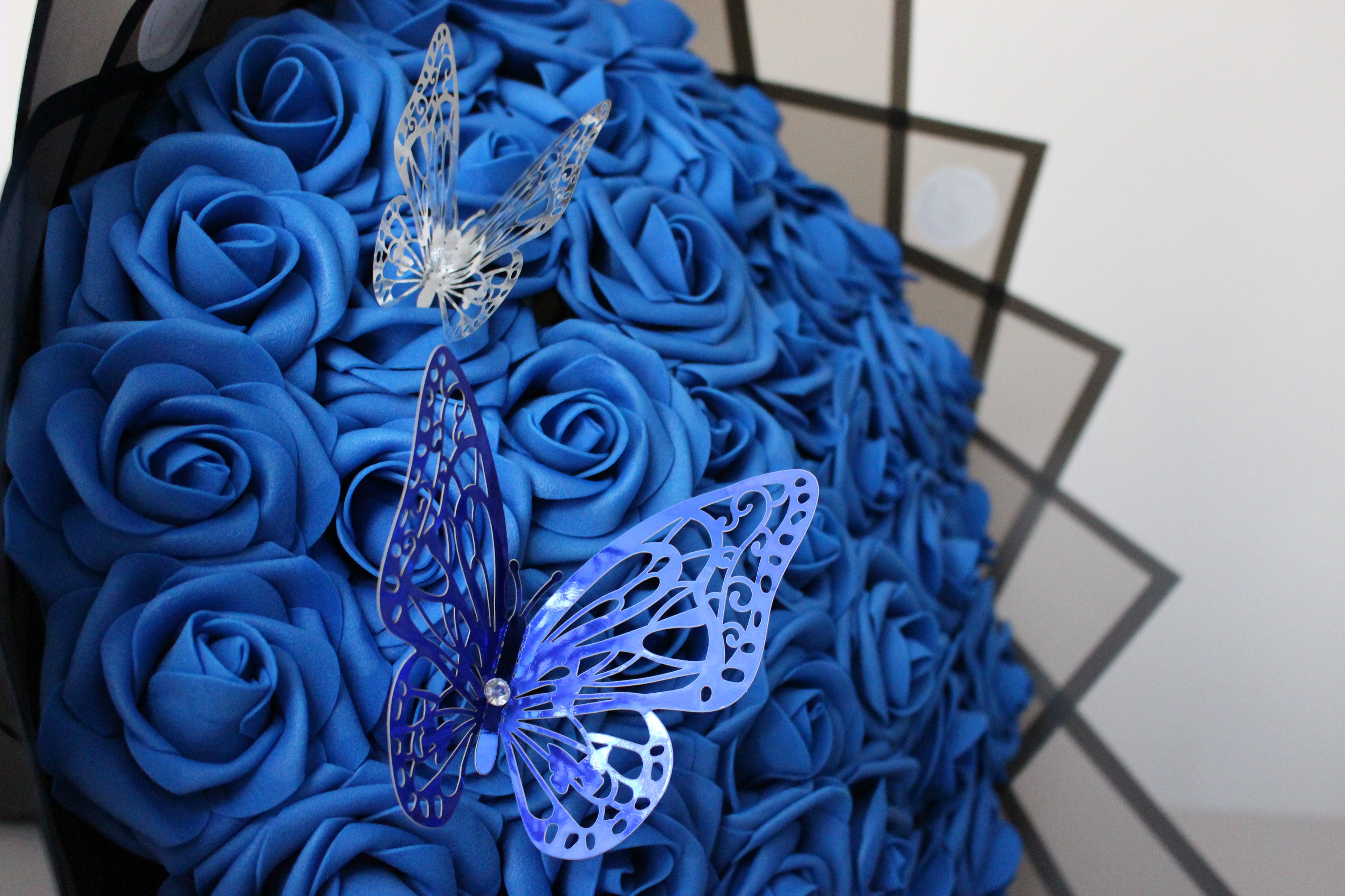 Blau - Rosen Bouquet