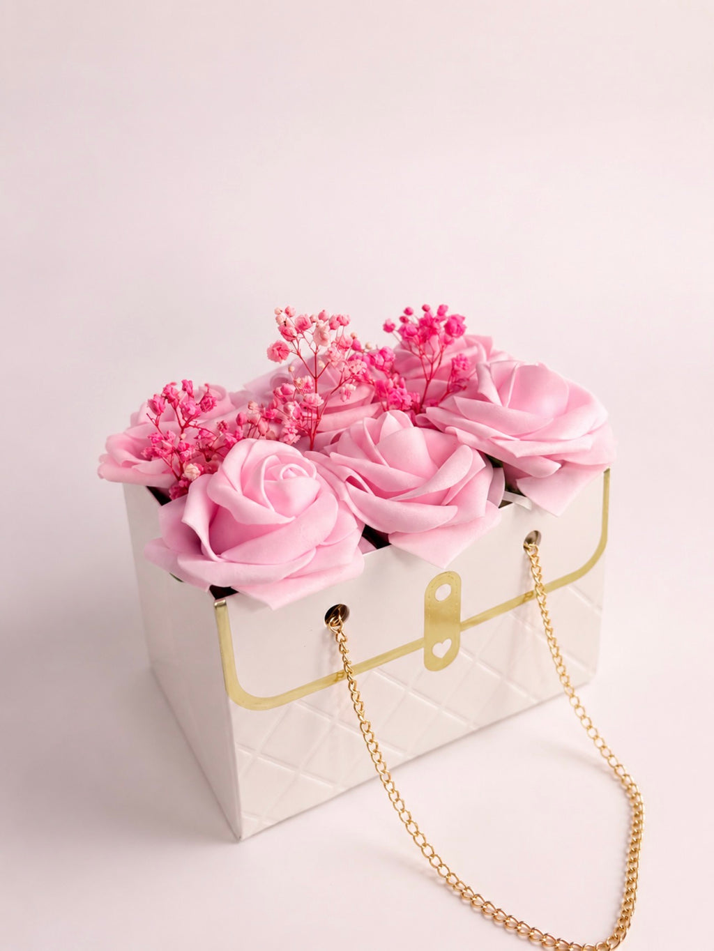 Rosen Box Weiß/ Rosa